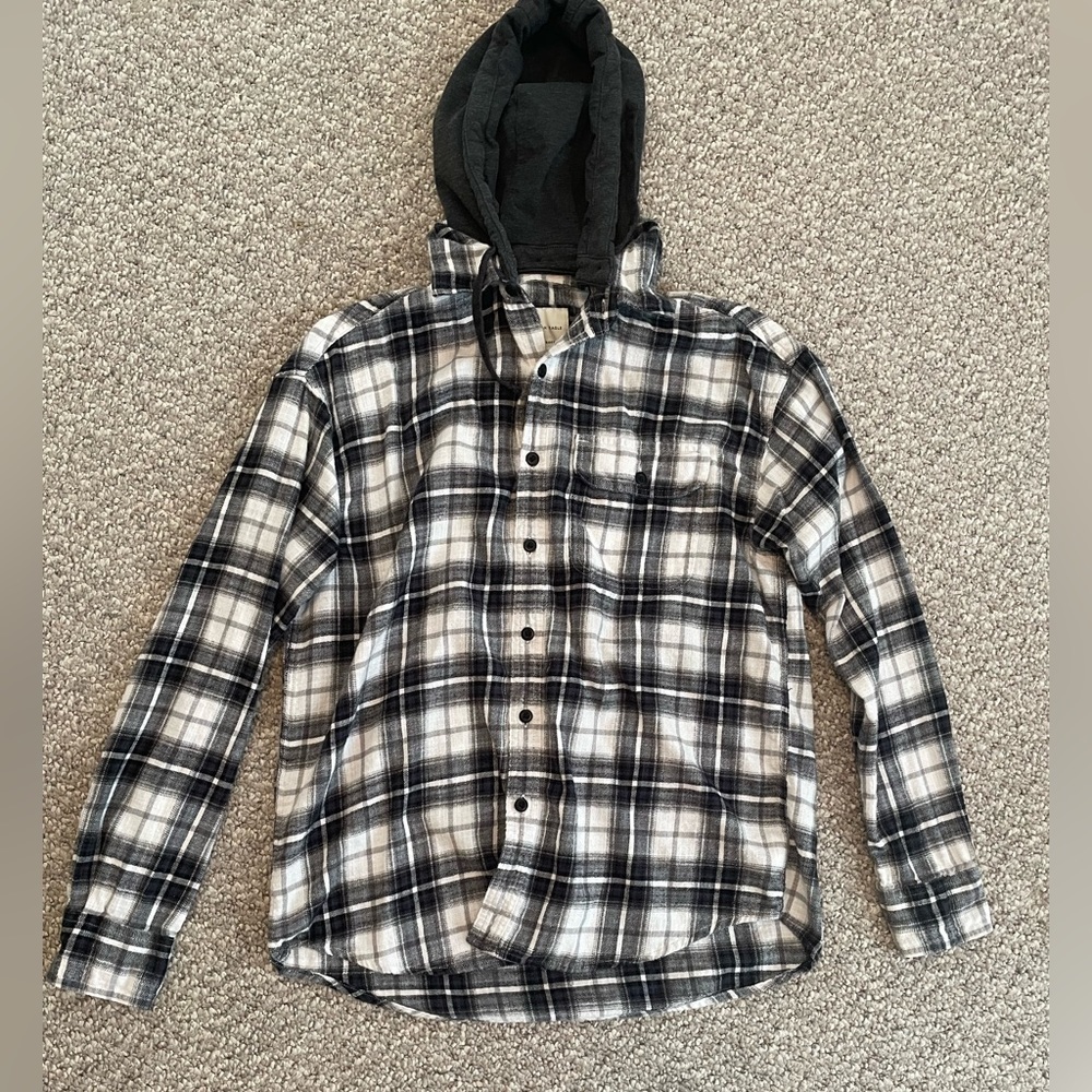 Women’s American Eagle Flannel Shirt with Hoodie